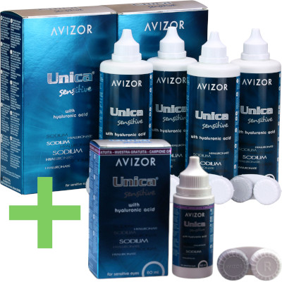 Avizor Unica Sensitive (4x350ml) - 6-Monats-Sparpack